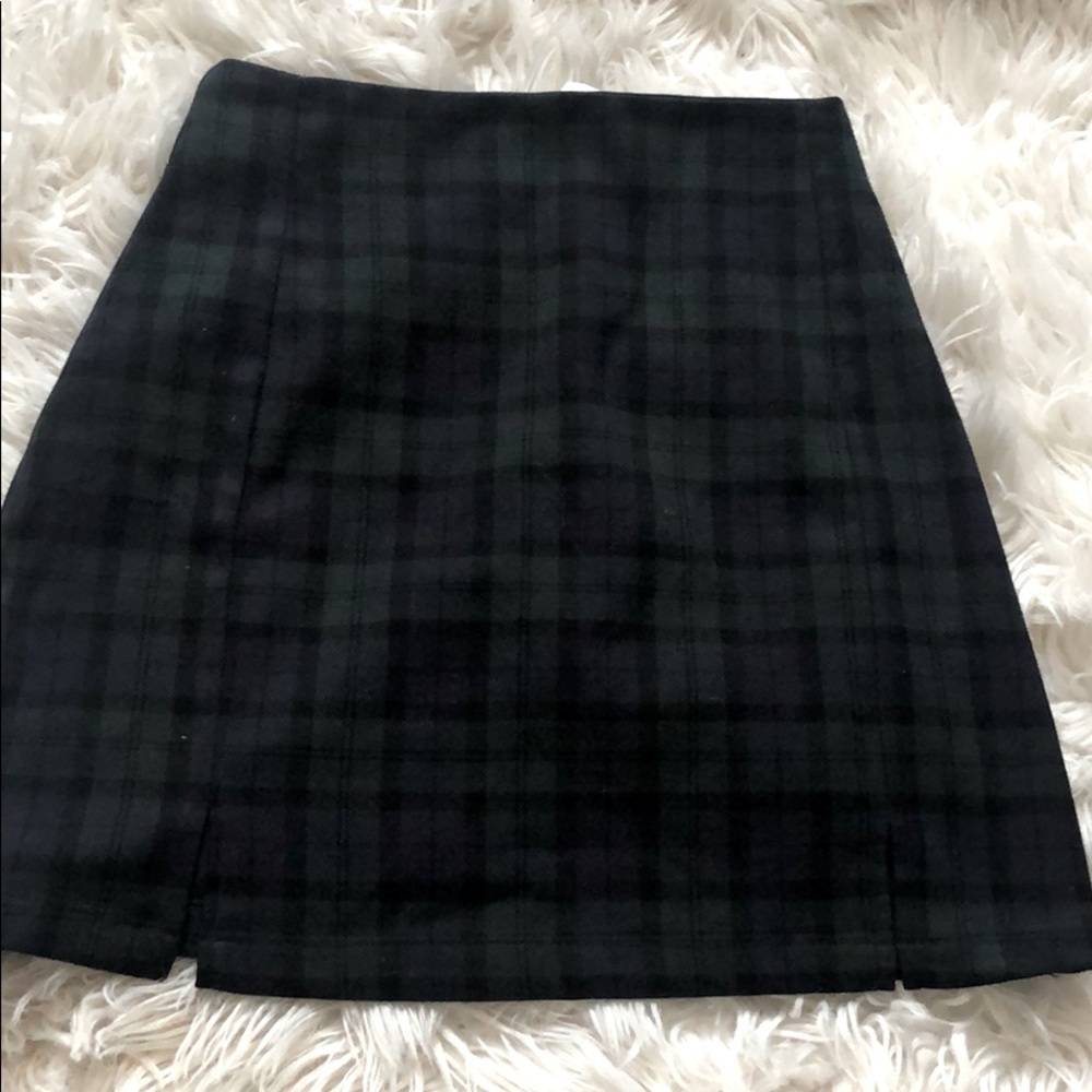 plaid a line skirt